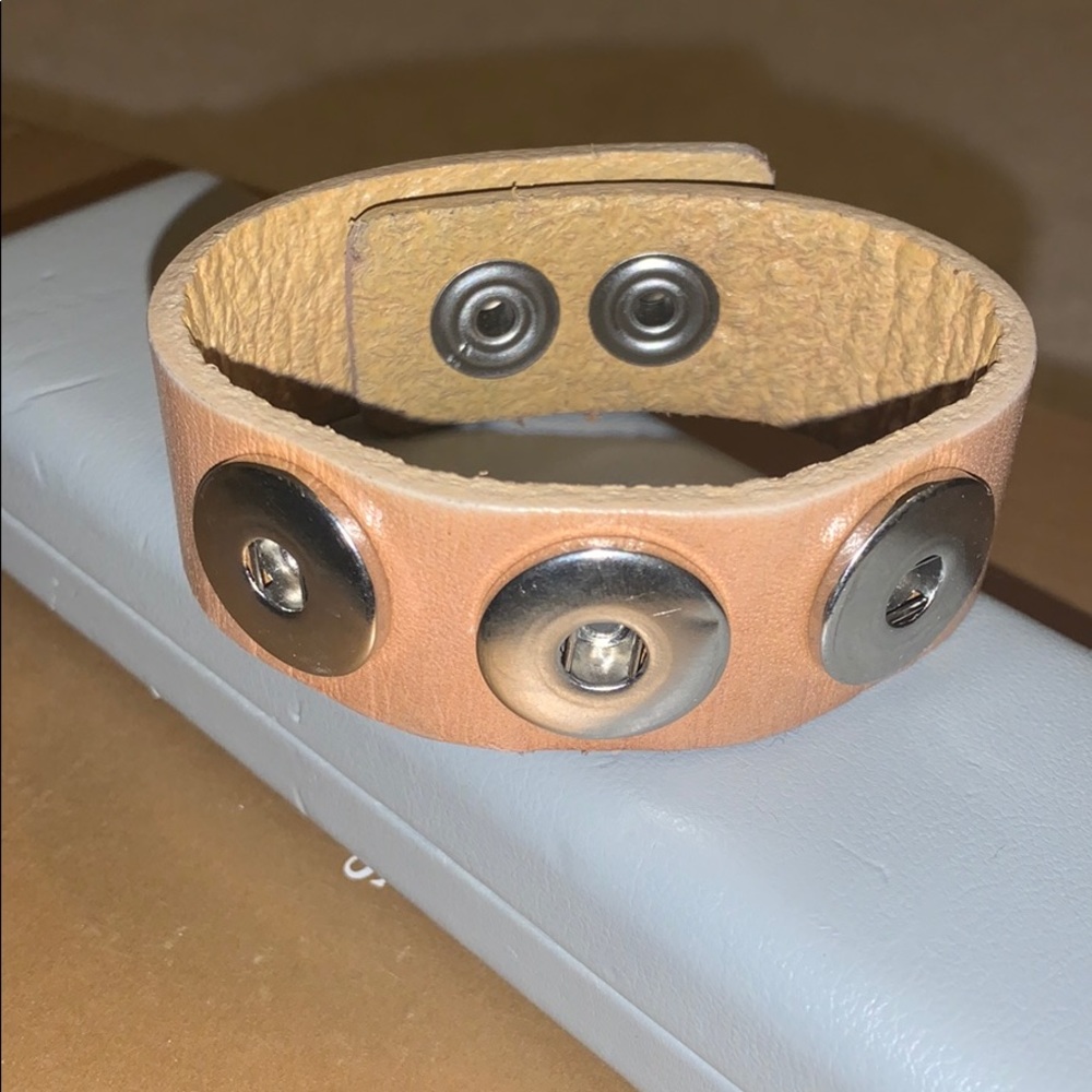 Anthropologie leather cuff bracelet